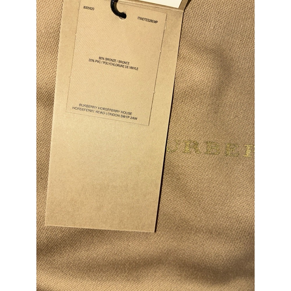 Burberry Multichain Pendant Necklace Gold Tone Black Marbled Resin Box Italy NEW - Picture 12 of 13